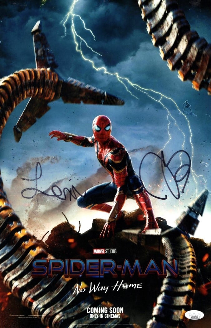 JB Smoove Lexi Rabe Dual Signed 11x17 Photo Spiderman No Way Home JSA Authenticated (1 of 2)
