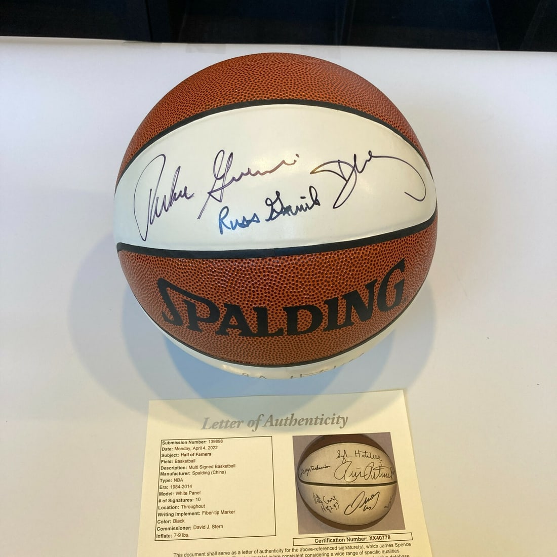 Gary Payton 2013 Hall of Fame Multi Signed Basketball JSA COA (1 of 6)