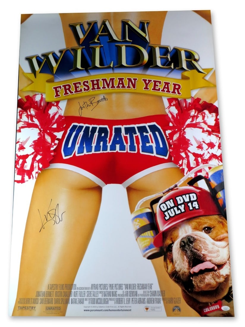 Jonathan Bennett Kristin Cavallari Dual Signed 27x40 Poster JSA Authenticated: Jonathan Bennett Kristin Cavallari Dual Signed 27x40 Poster JSA Authenticated Celebrate the iconic duo of Jonathan Bennett and Kristin Cavallari with this dual autographed 27" x 40" poster from the cl