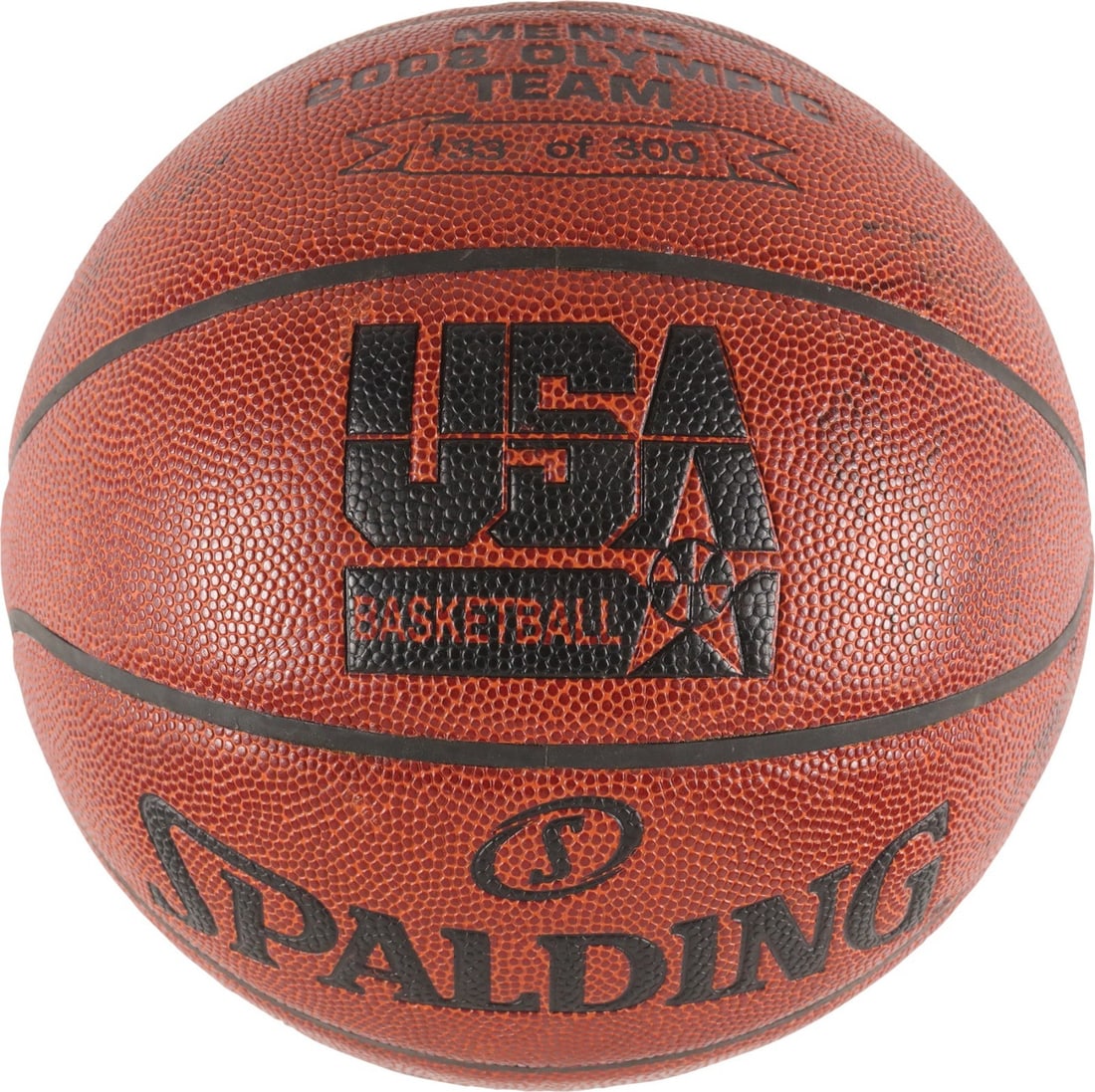 2008 Team USA Multi-Signed Basketball Kobe Bryant LeBron James PSA Certified (1 of 9)