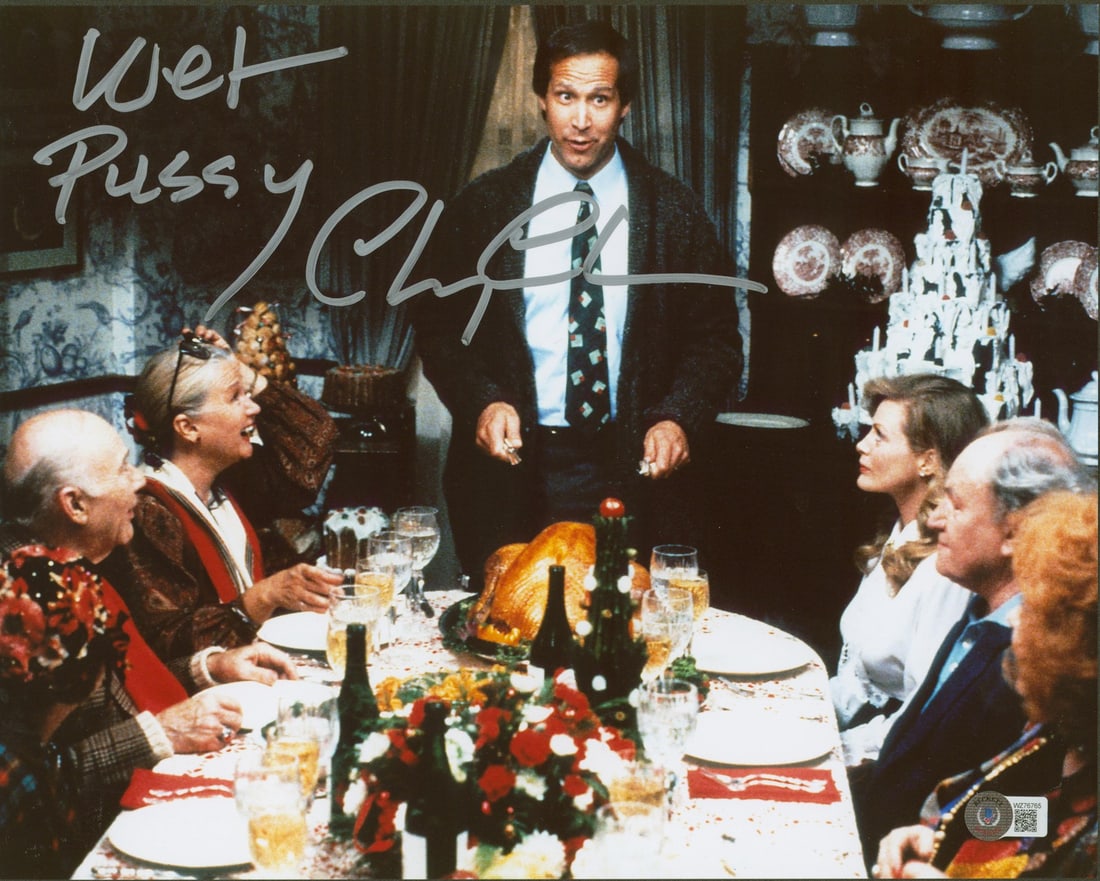 Chevy Chase Signed 11x14 Photo Wet P**** BAS Auth National Lampoon's Christmas Vacation: Chevy Chase Signed 11x14 Photo Wet P**** BAS Auth National Lampoon's Christmas Vacation This autographed 11x14 photograph features Chevy Chase, renowned for his role in National Lampoon's Christmas Va