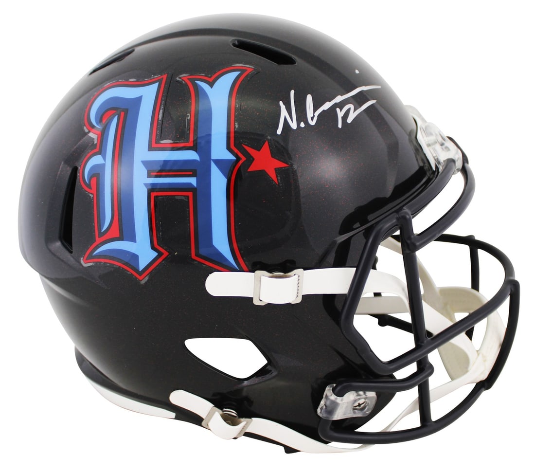 Nico Collins Signed Houston Texans 2024 Alt Full Size Speed Helmet BAS Auth (1 of 3)