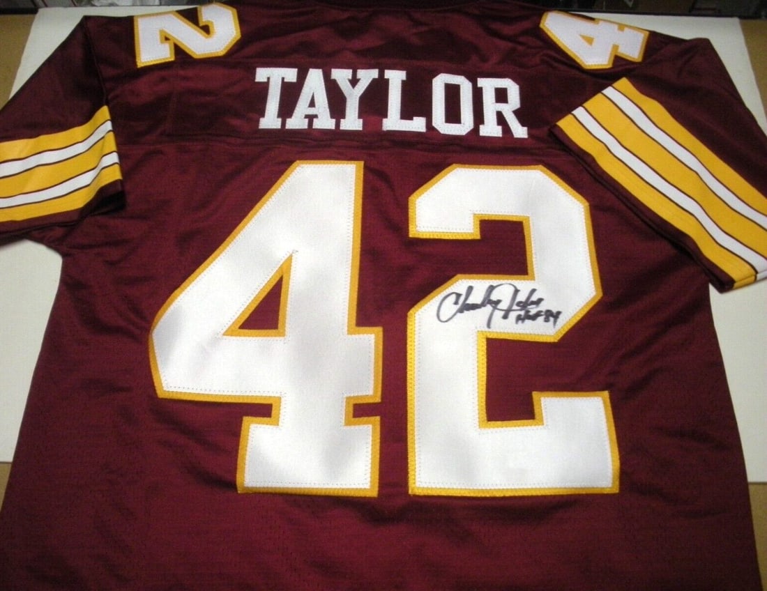 Charley Taylor Washington Redskins Signed Reebok Jersey with COA (1 of 3)