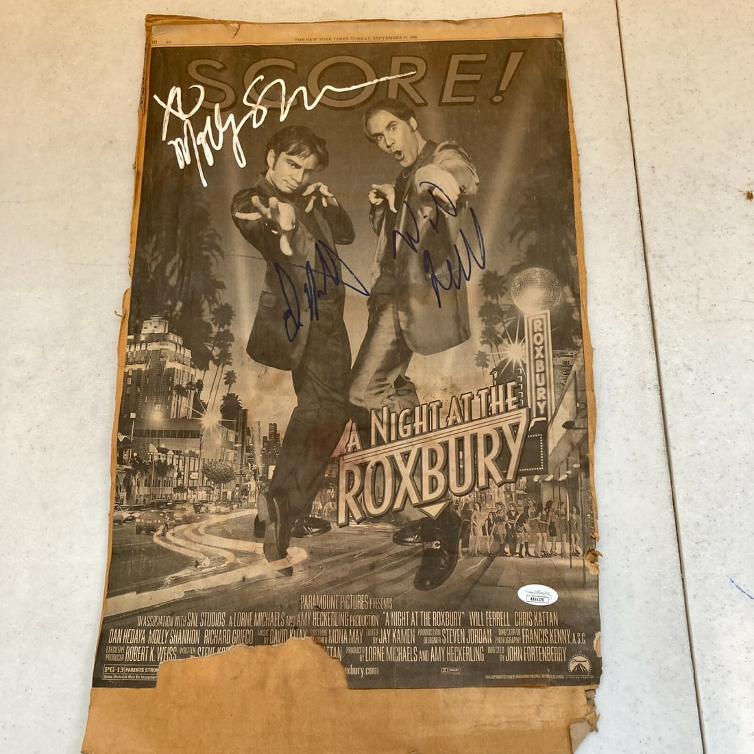 Large Poster Signed by Will Ferrell Chris Kattan Molly Shannon JSA Authenticated (1 of 5)