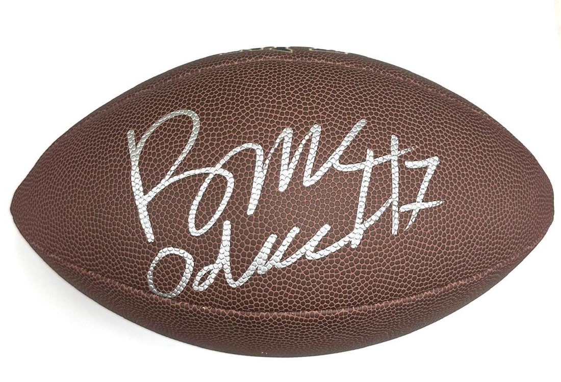 Rome Odunze Signed Chicago Bears Wilson Football Beckett Authenticated (1 of 4)