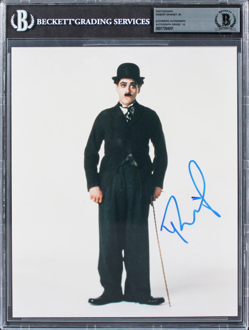 Robert Downey Jr. Signed 8x10 Chaplin Photo Graded Gem Mint 10 Beckett (1 of 2)