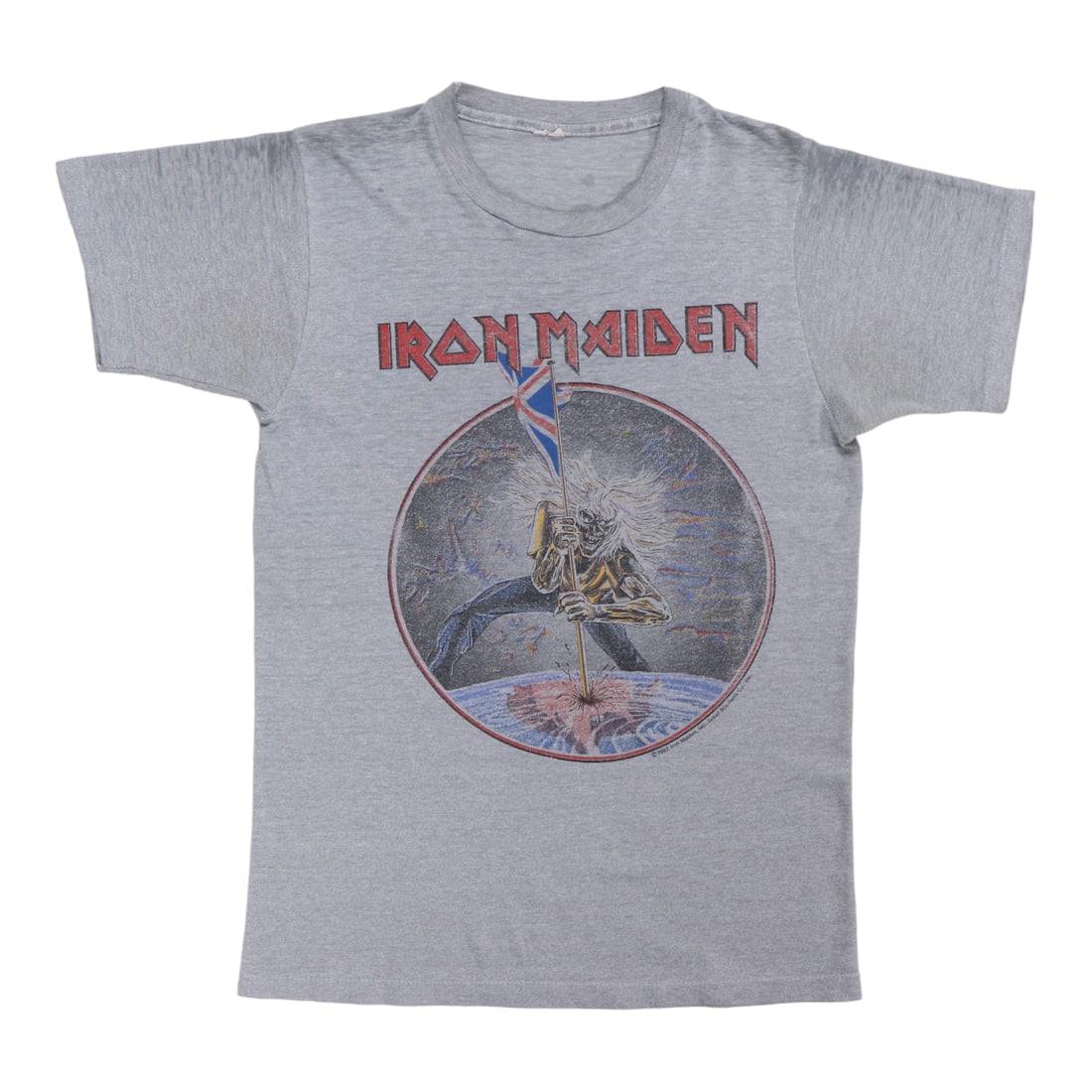 Vintage 1982 Beast On The Road Tour Gray Iron Maiden T-Shirt (1 of 7)
