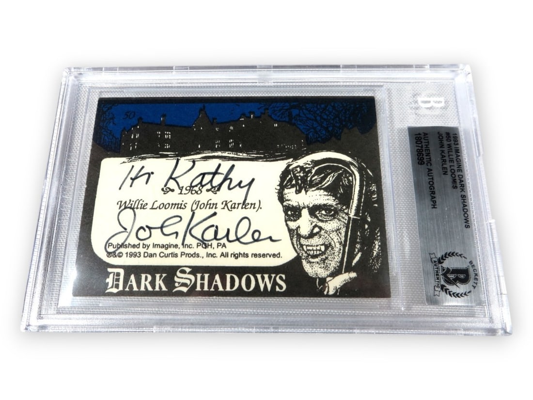 John Karlen Autographed Trading Card 1993 Dark Shadows Beckett Authenticated (1 of 2)