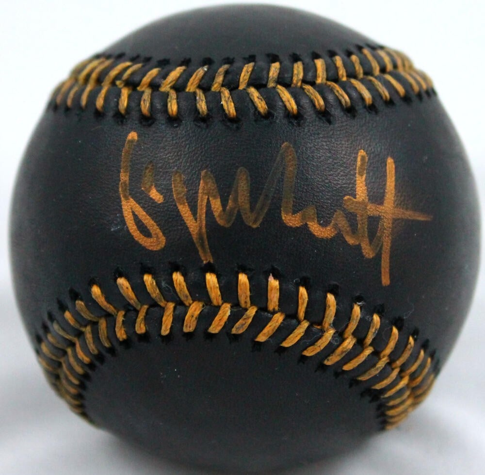 George Brett Signed Rawlings OML Black Baseball Beckett Authenticated (1 of 3)