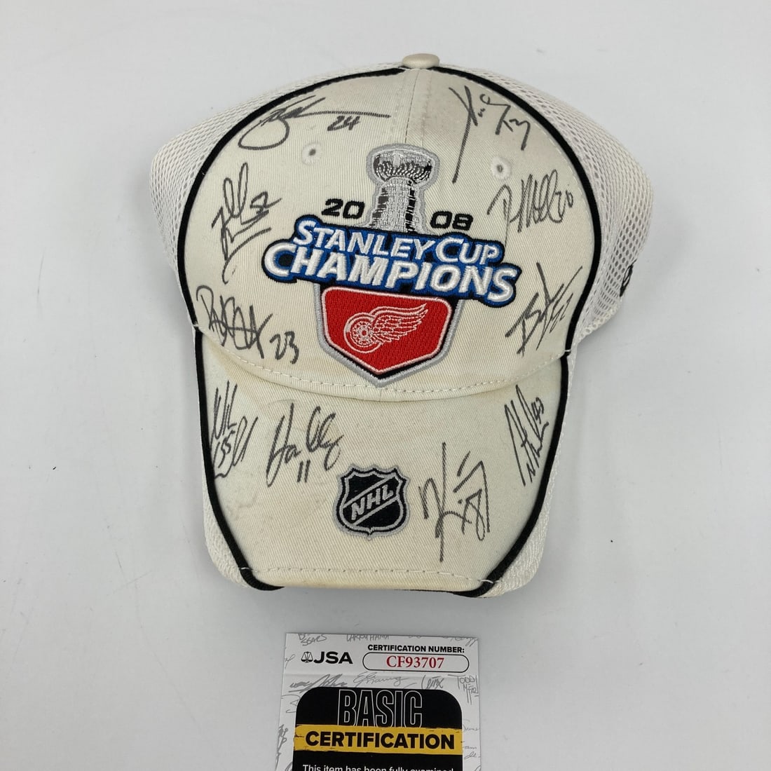 2008 Detroit Red Wings Signed Hat with JSA COA Team Autographs (1 of 8)