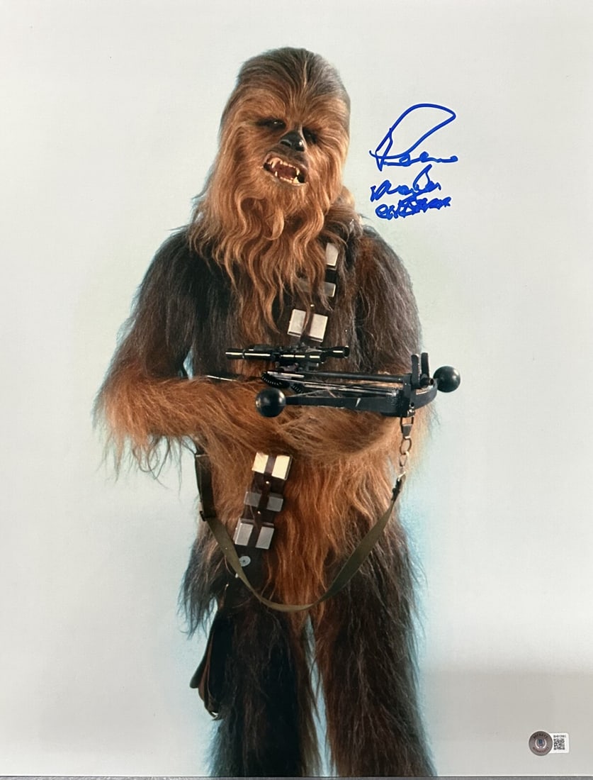Peter Mayhew Signed Chewbacca 16x20 Photo Certified Beckett (1 of 1)