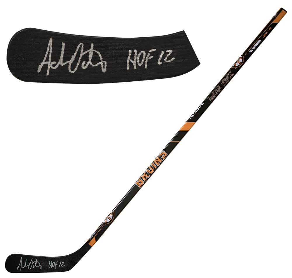 Adam Oates Signed Bruins Hockey Stick 48-Inch with HOF 12 Inscription (1 of 1)