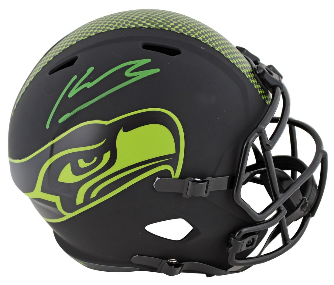 Kenneth Walker III Autographed Seahawks Eclipse Full Size Helmet BAS Authenticated (1 of 3)