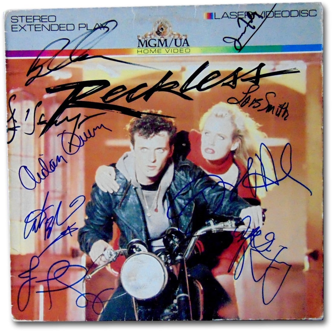 Reckless Cast Autographed Laserdisc Cover Signed by Darryl Hannah Beckett Authenticated (1 of 6)