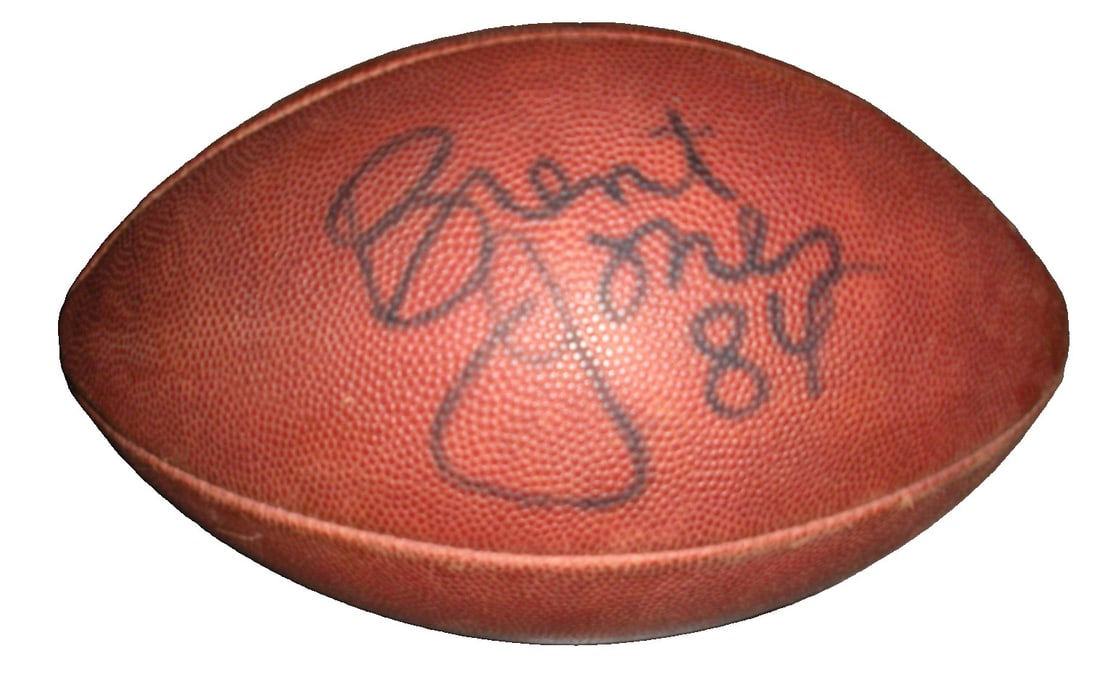 Brent Jones Signed San Francisco 49ers Game Football with COA (1 of 2)