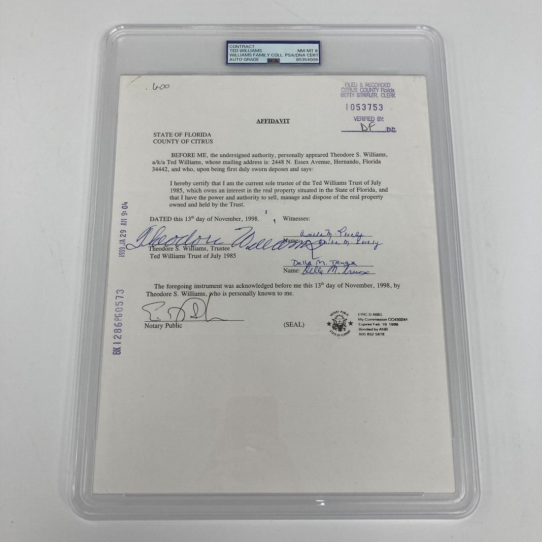 Ted Williams Signed Contract PSA DNA Authenticated Baseball Memorabilia (1 of 3)