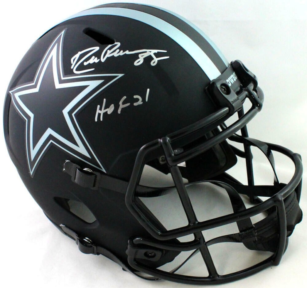 Drew Pearson Autographed Dallas Cowboys Eclipse Speed Helmet Beckett Authenticated (1 of 5)