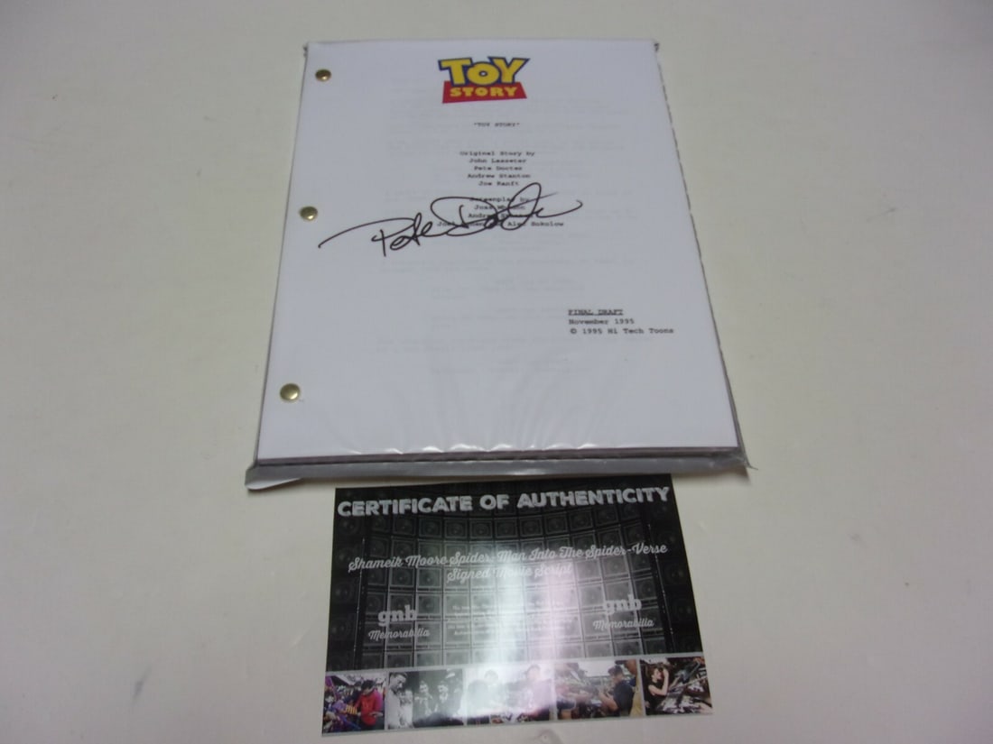 Pete Docter Signed Toy Story Movie Script with COA (1 of 1)
