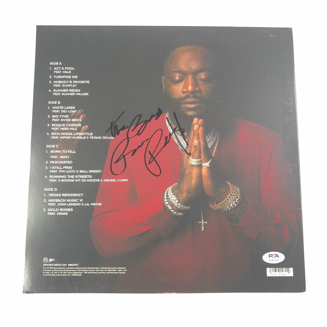 Rick Ross Port of Miami 2 Signed LP Vinyl PSA/DNA Authenticated (1 of 8)