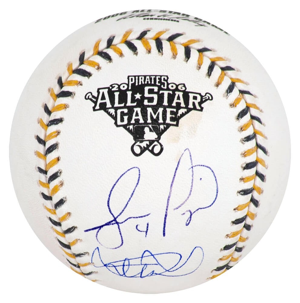 Ichiro Suzuki Jose Lopez Dual Signed 2006 All Star Game Baseball Beckett COA: Ichiro Suzuki Jose Lopez Dual Signed 2006 All Star Game Baseball Beckett COA Celebrate baseball history with this dual-signed Rawlings 2006 All Star Game logo baseball featuring the autographs of Ichi
