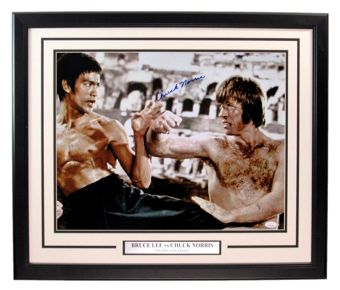 Chuck Norris Autographed The Way of The Dragon 16x20 Photo Framed JSA Authentic (1 of 4)