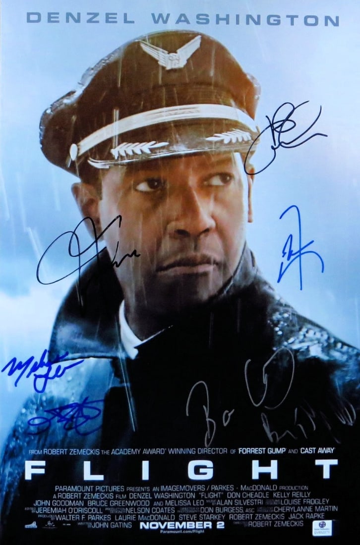Flight Multi Signed 12x18 Photo Cheadle Leo Goodman Greenwood Tunie GAI Authenticated (1 of 2)