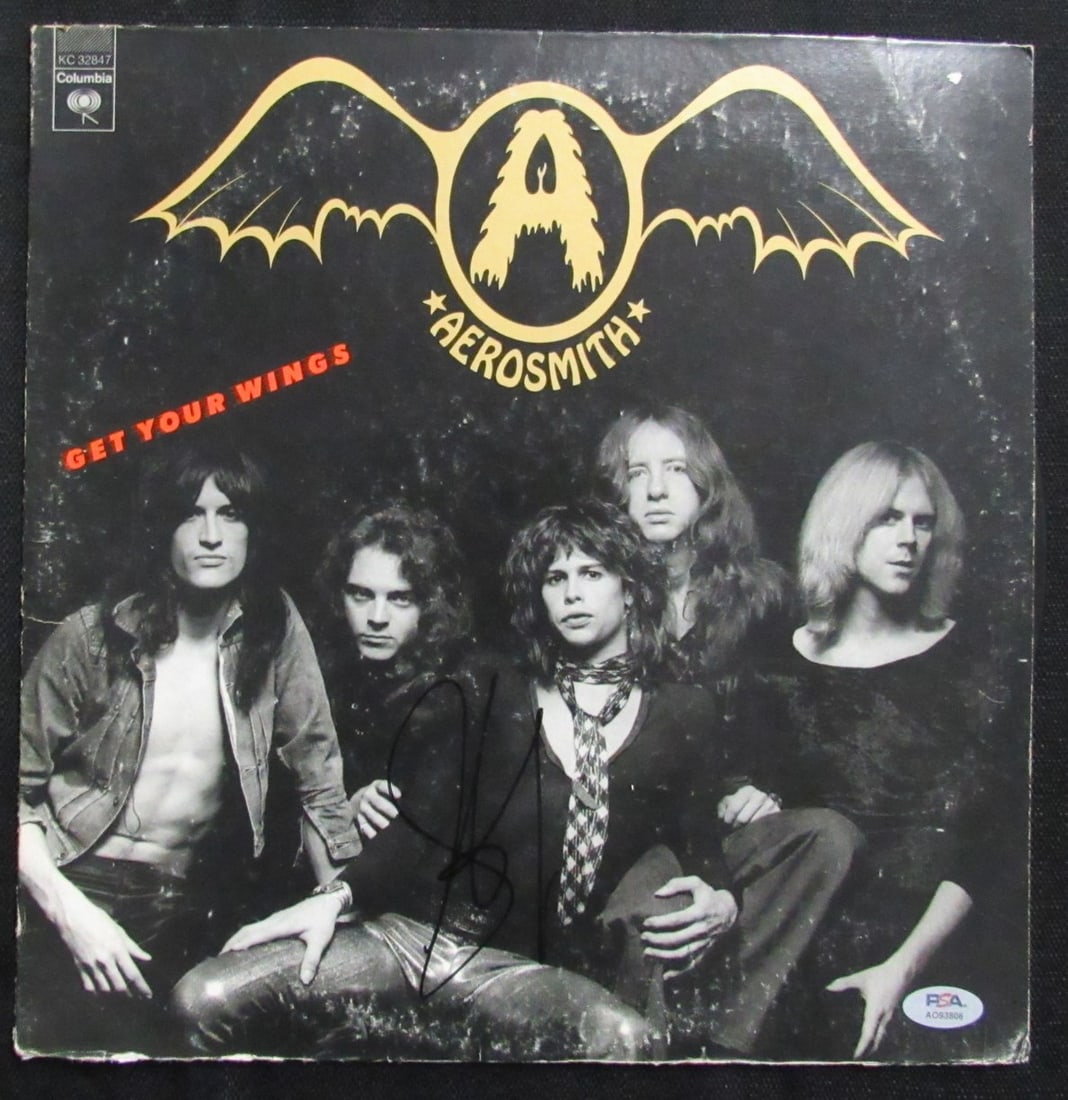 Steven Tyler Autographed Aerosmith Get Your Wings Album PSA/DNA (1 of 5)