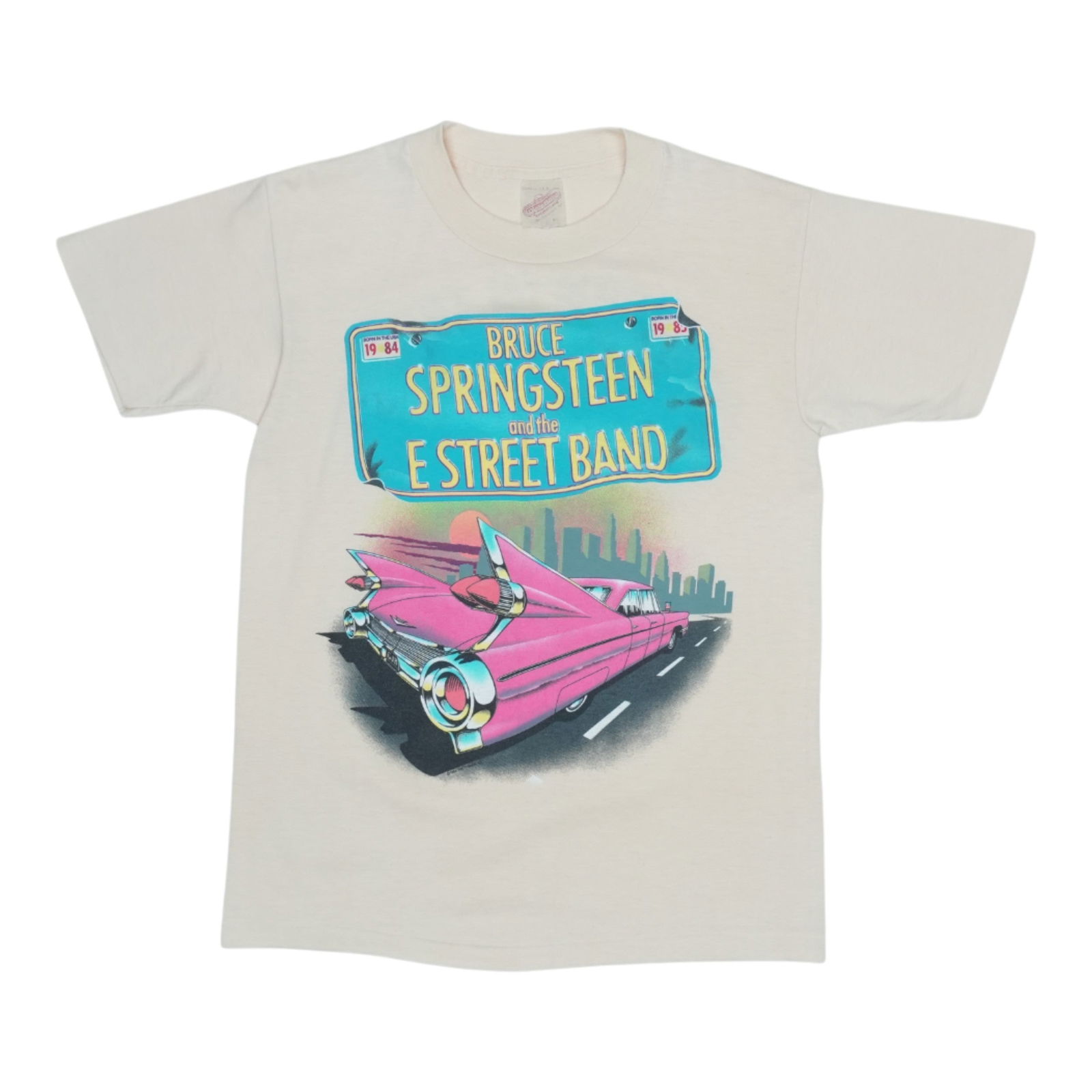 Vintage 1984 Tour Shirt Bruce Springsteen Born In The USA Poly Cotton (1 of 5)