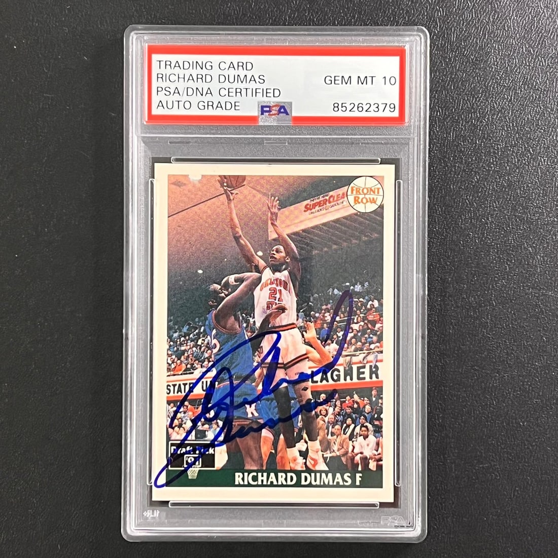 1991 Richard Dumas Signed Front Row Draft Pick Card PSA Slabbed Suns (1 of 2)