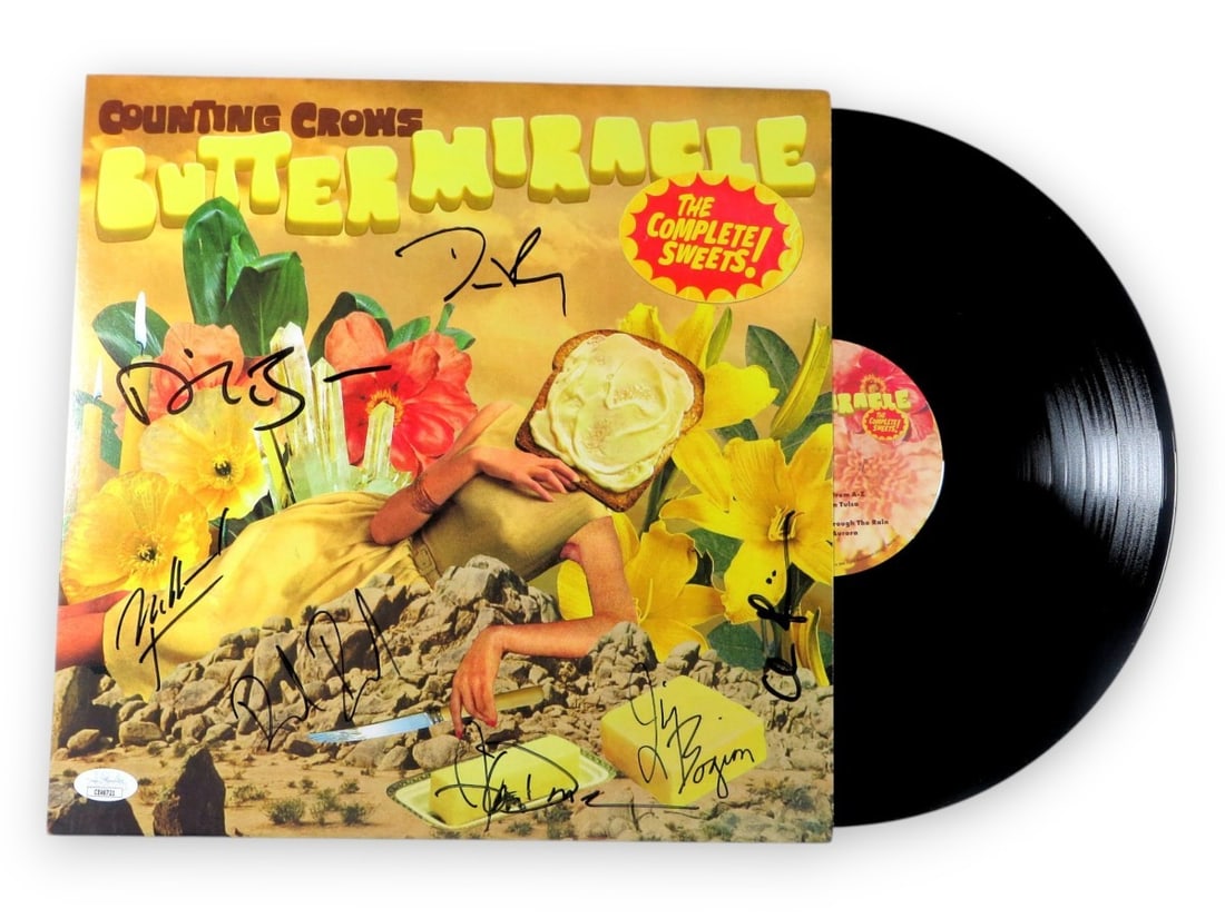 Counting Crows Autographed Album Cover JSA Authenticated Signed by 7 (1 of 4)