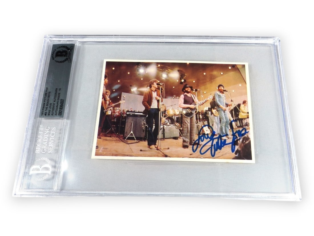 Mike Love Autographed Card Beach Boys Beckett Authenticated 1973 (1 of 3)