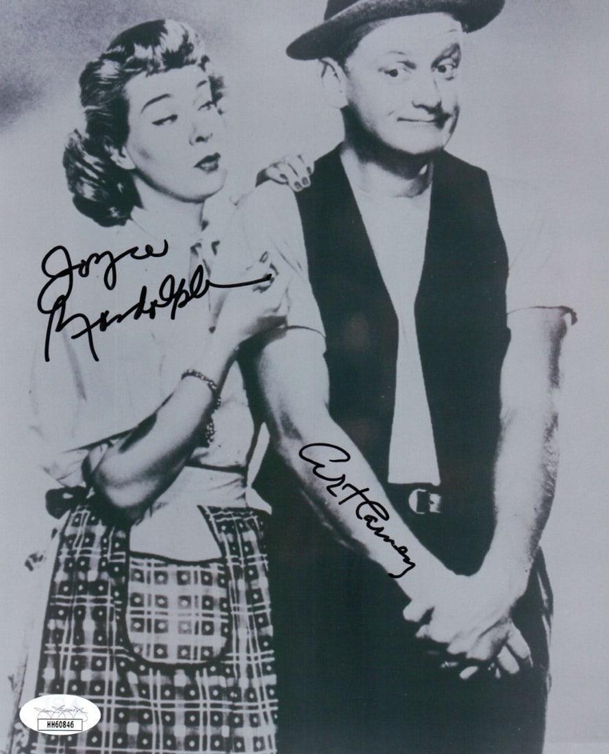 Art Carney Joyce Randolph Signed 7.5x9.5 Photo JSA Authenticated (1 of 2)