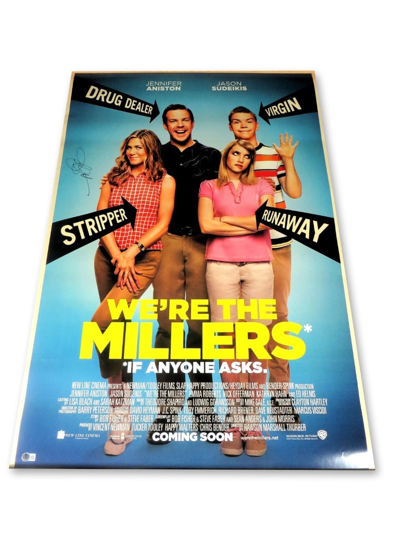 Jennifer Aniston Jason Sudeikis Autographed 27X40 Poster Beckett Authenticated (1 of 4)