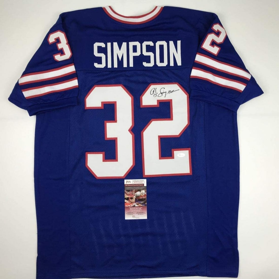 O.J. Simpson Autographed Buffalo Bills Football Jersey JSA Certified (1 of 4)