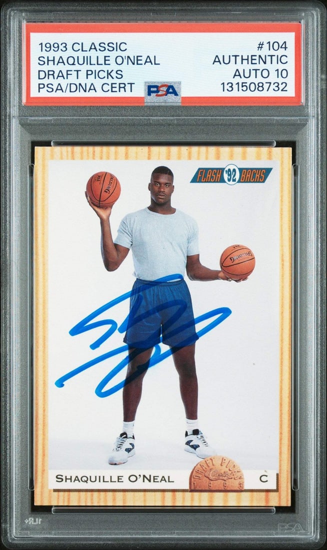 PSA 10 Shaquille O'Neal 1993 Classic Draft Picks Rookie Card With Autograph (1 of 2)