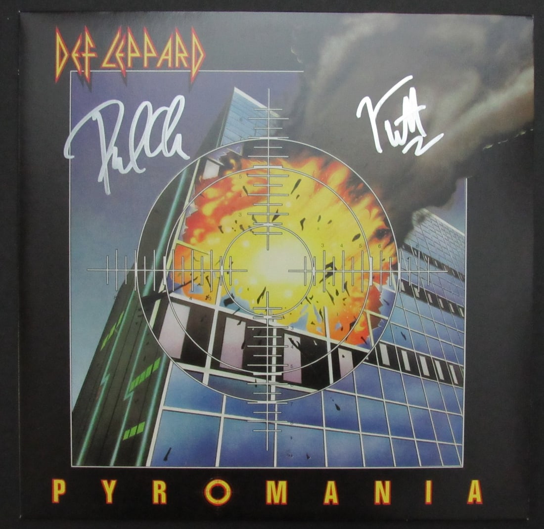Def Leppard Dual-Signed Pyromania Album Joe Elliott Phil Collen JSA Certified (1 of 6)