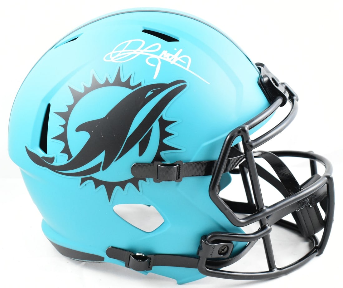 Jonnu Smith Autographed Miami Dolphins Rave Speed Helmet Beckett Hologram (1 of 5)