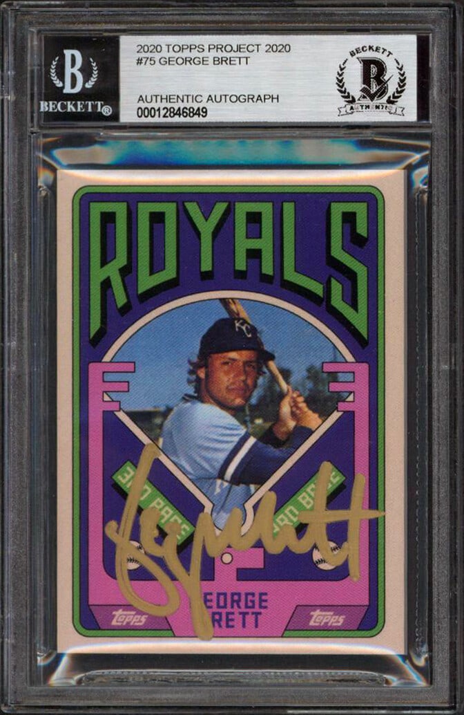George Brett Signed 2020 Topps Project 2020 #75 Card Beckett Authenticated (1 of 2)