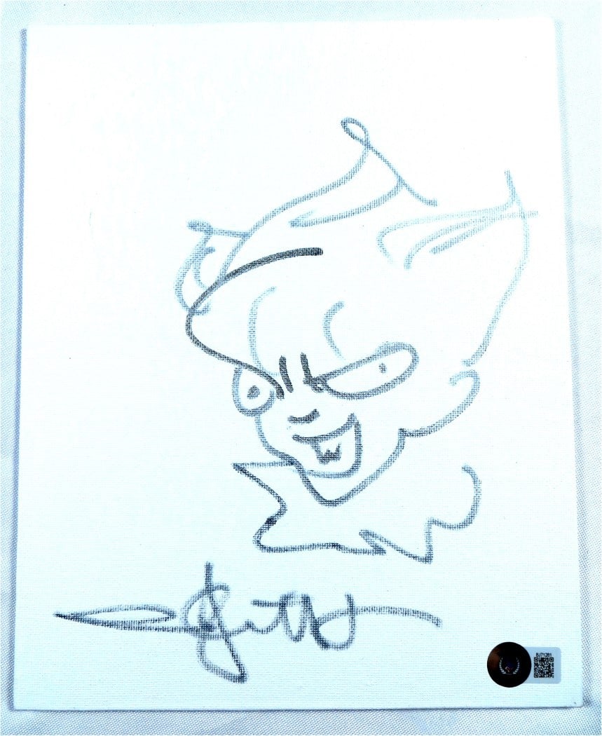 Andy Muschietti Signed IT! Pennywise Canvas Sketch 8x10 Beckett Authenticated (1 of 3)