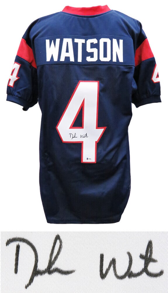 Deshaun Watson Signed Navy Texans Jersey with Beckett Authentication (1 of 2)