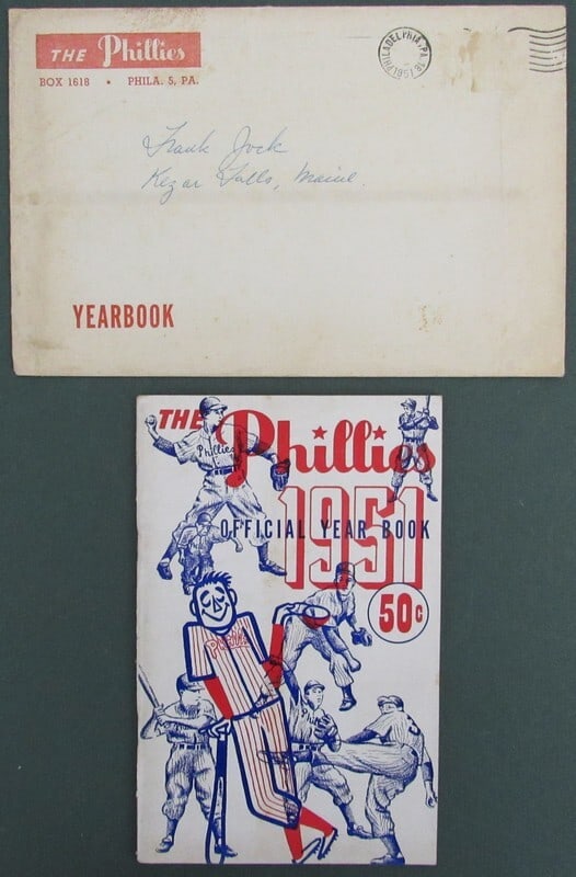 1951 Signed Philadelphia Phillies Year Book Media Guide with Envelope (1 of 5)