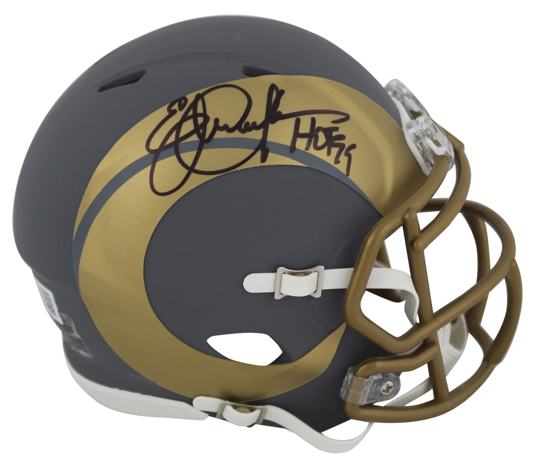 Eric Dickerson Signed Rams Slate Speed Mini Helmet HOF 99 Beckett Authenticated (1 of 2)