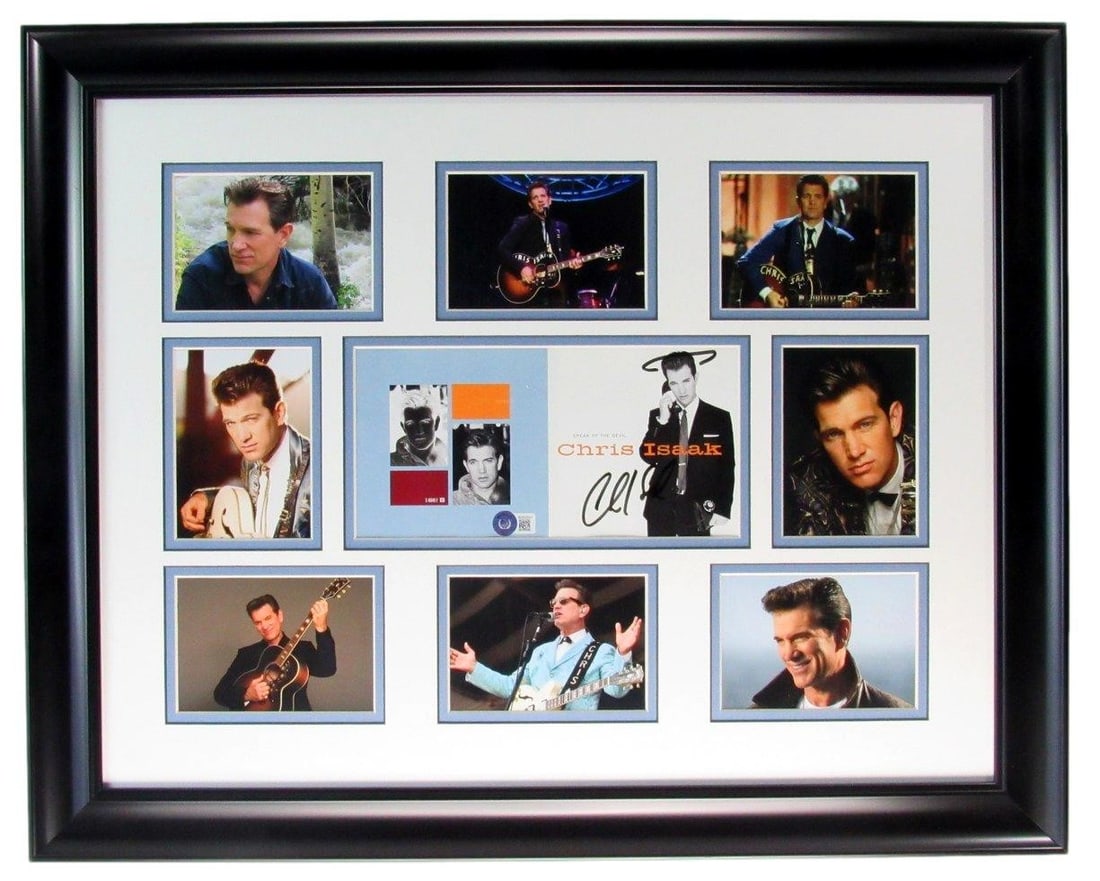 Chris Isaak Autographed CD Insert Photo Collage Framed Beckett Authenticated (1 of 4)