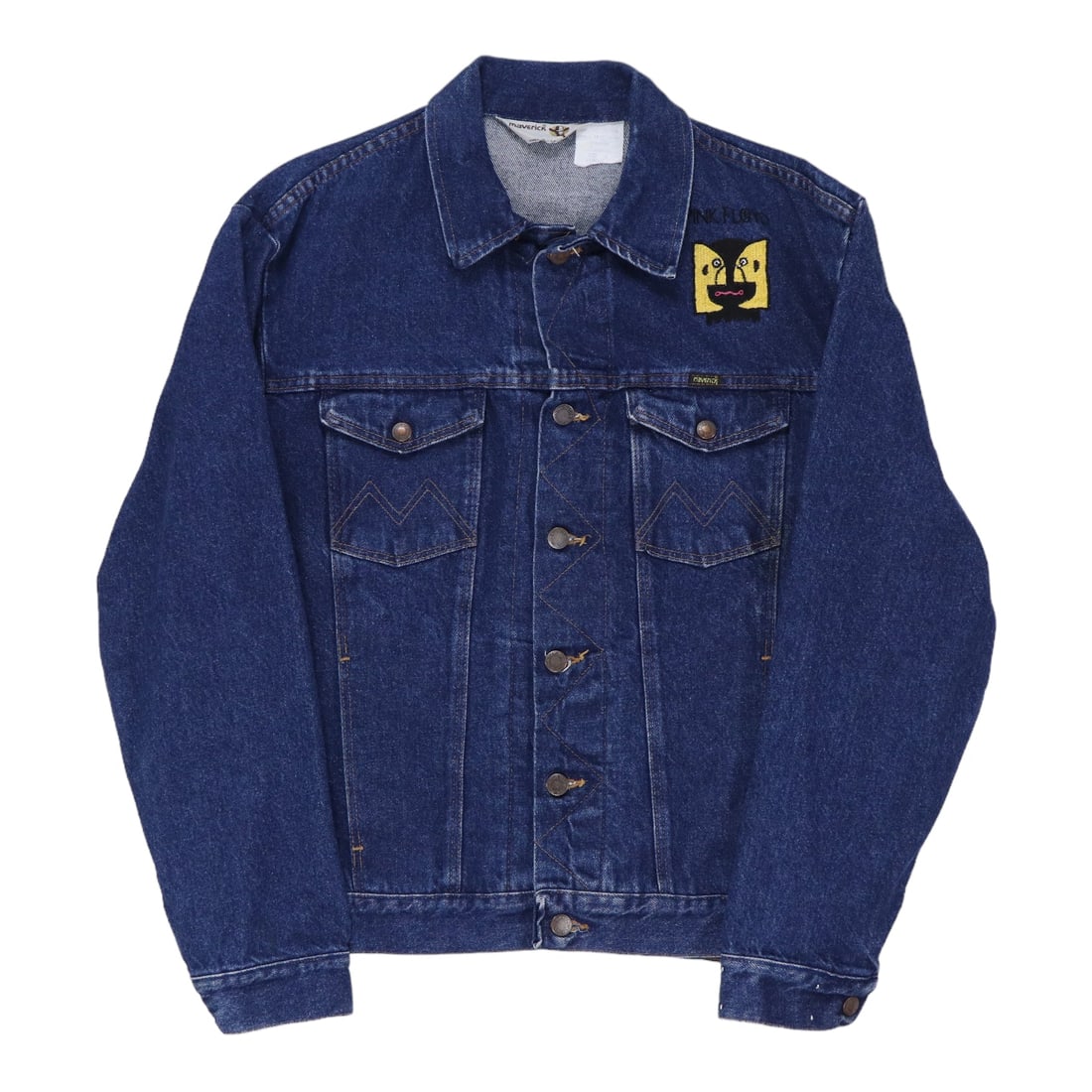 Vintage 1994 Division Bell Tour Pink Floyd Blue Denim Jacket (1 of 4)