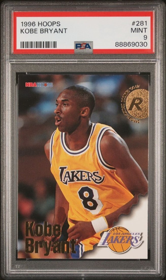 1996 Fleer Hoops Kobe Bryant Rookie Card #281 PSA 9 Mint (1 of 2)