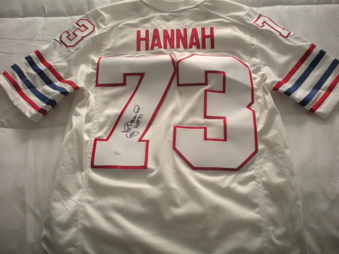 Nike New England Patriots Jersey Signed by John Hannah with JSA COA (1 of 2)