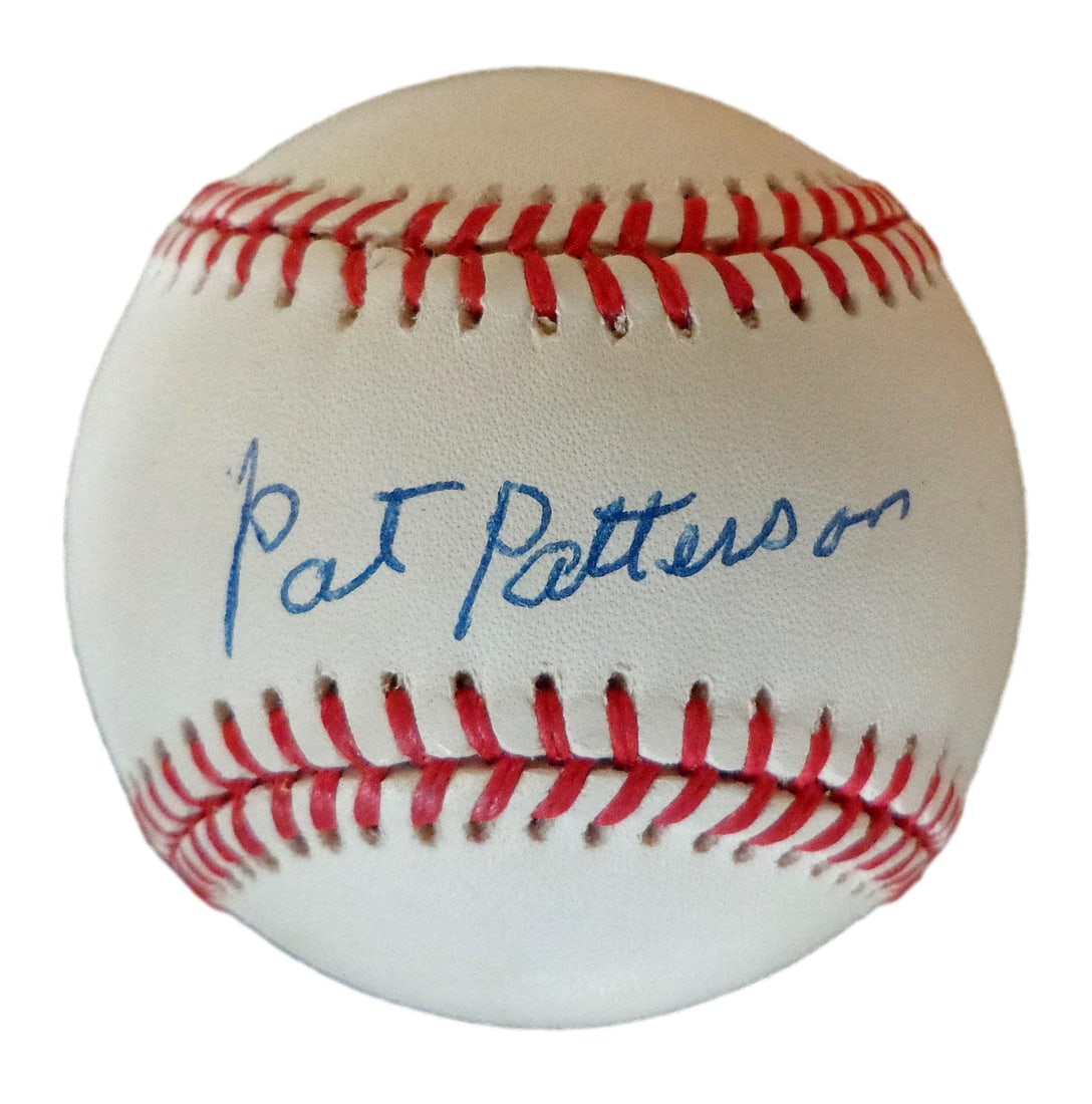 Pat Patterson Signed OAL Baseball Newark Eagles JSA Authenticated (1 of 3)