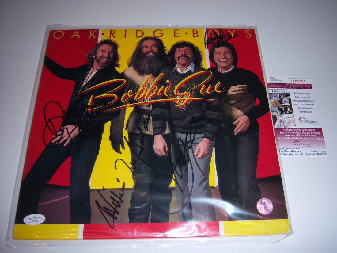 The Oakridge Boys Bobbie Sue Signed LP Record 4 Signatures JSA COA (1 of 1)