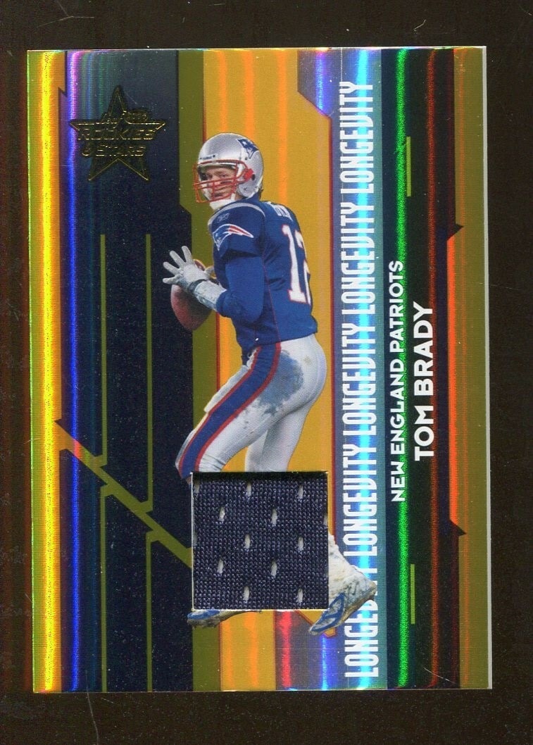 Tom Brady 2006 Rookies Stars Longevity Gold Jersey Relic 23/250 Patriots (1 of 2)