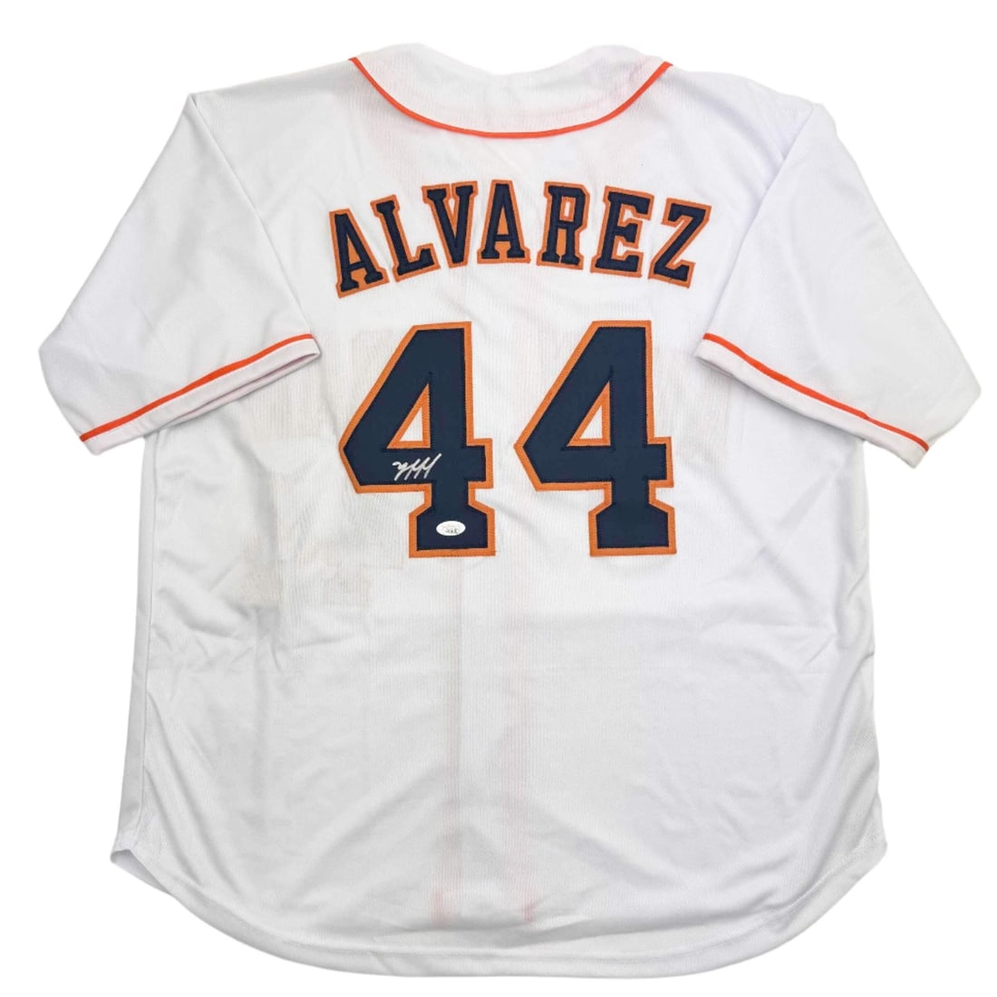 Yordan Alvarez Autographed Houston Astros White Jersey JSA COA (1 of 3)